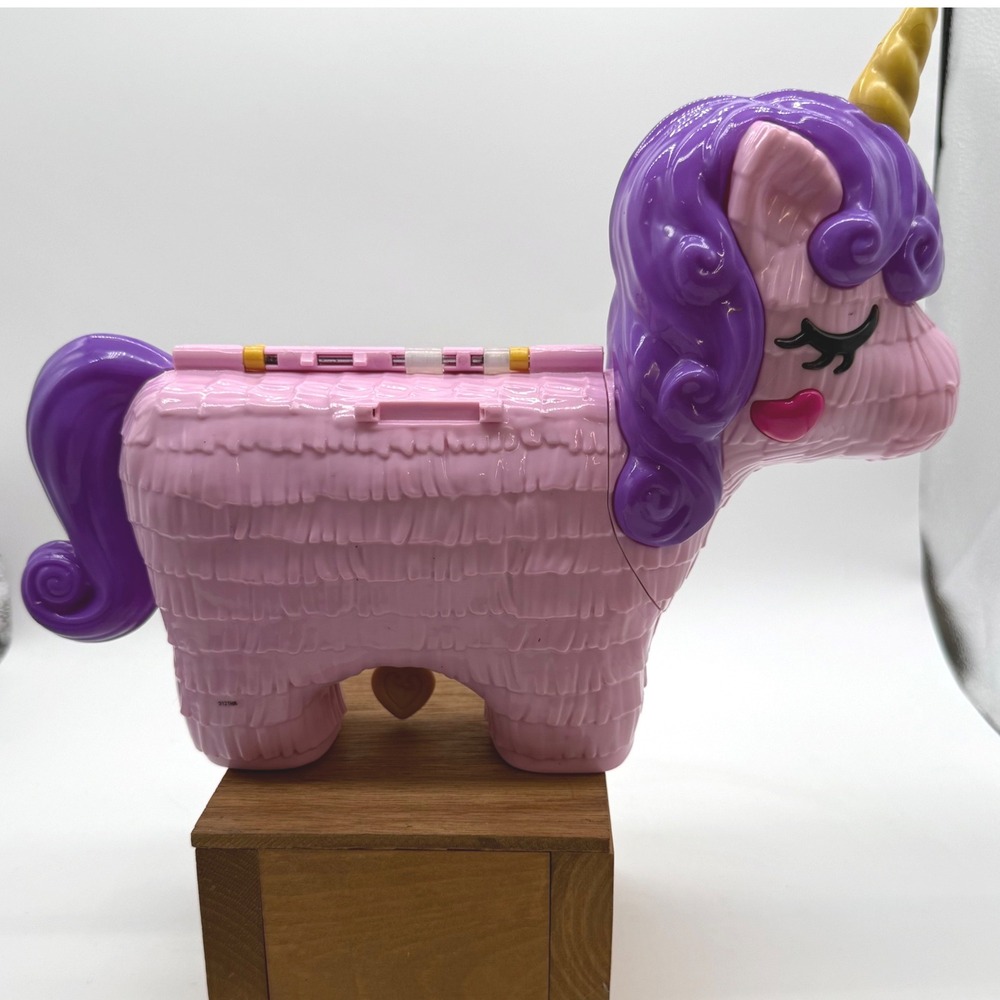 Polly Pocket Unicorn Party Piñata Compact Large Pink Purple Case Only